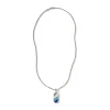 John Hardy Necklaces>Carved Tag Necklace, Silver, Gold, Gemstones