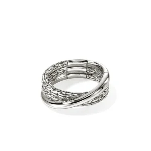 Women John Hardy Rings>JH Essential Crossover Ring, Sterling Silver