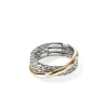 Women John Hardy Rings>JH Essential Crossover Ring, Gold, Sterling Silver