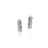 Women John Hardy Earrings>JH Essential Pavé Crossover Hoop Earring, Sterling Silver, Diamonds, 9.5MM