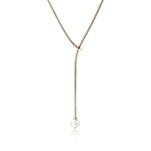 Women John Hardy Necklaces>JH Essential Pearl Lariat Necklace, Gold, 1.8MM