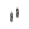 Women John Hardy Earrings>JH Essentials Hoop Earring, Sterling Silver, Black Sand Diamond Pavé, 9MM