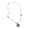 Women John Hardy Necklaces>Moon Door Necklace, Gold, Pavé