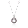 Women John Hardy Necklaces>Moon Door Necklace, Silver, Rose Gold, Pavé, Pearl