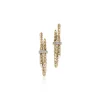 Women John Hardy Earrings>Spear Hoop Earrings, Gold, Diamonds