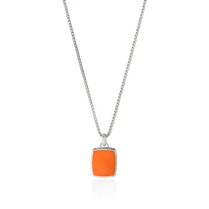 John Hardy Necklaces>Tag Necklace, Sterling Silver