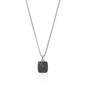 John Hardy Necklaces>Tag Necklace, Sterling Silver, Gemstones