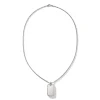 John Hardy Necklaces>Tag Pendant Necklace, Sterling Silver, 2MM