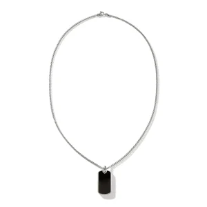 John Hardy Necklaces>Tag Pendant Necklace, Sterling Silver