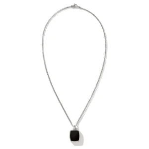 John Hardy Necklaces>Tag Pendant Necklace, Sterling Silver