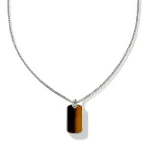 John Hardy Necklaces>Tag Pendant Necklace, Sterling Silver